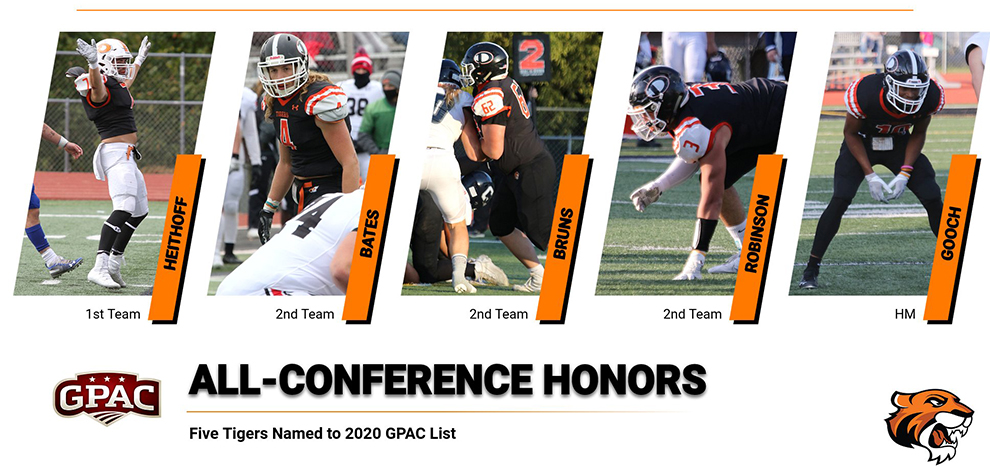 All-GPAC List Recognizes Five Football Players