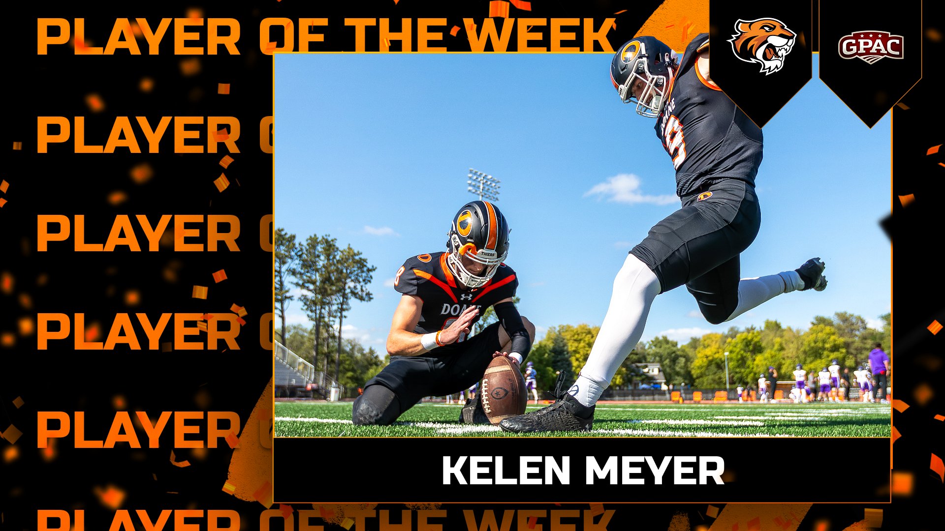 Meyer Receives GPAC Special Teams Player of the Week Honor