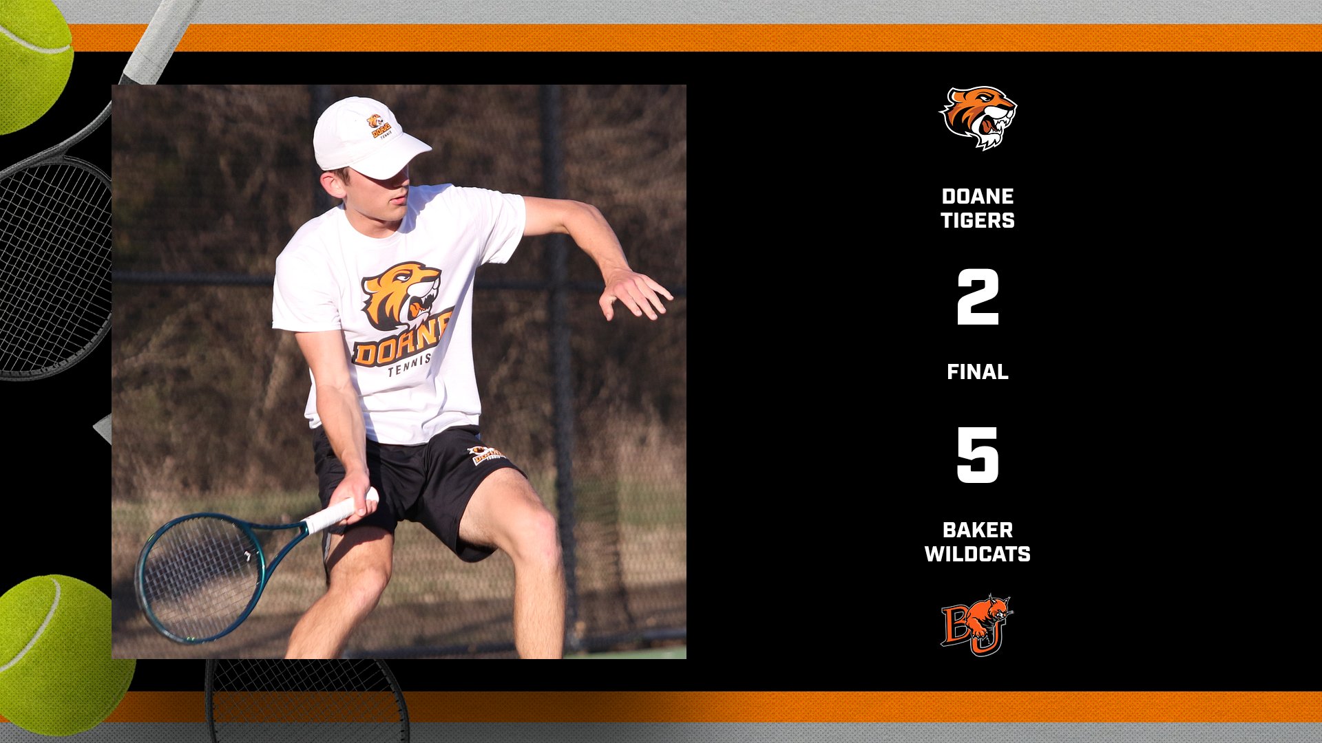 Tiebreakers Decisive to Lift Baker Over Men's Tennis