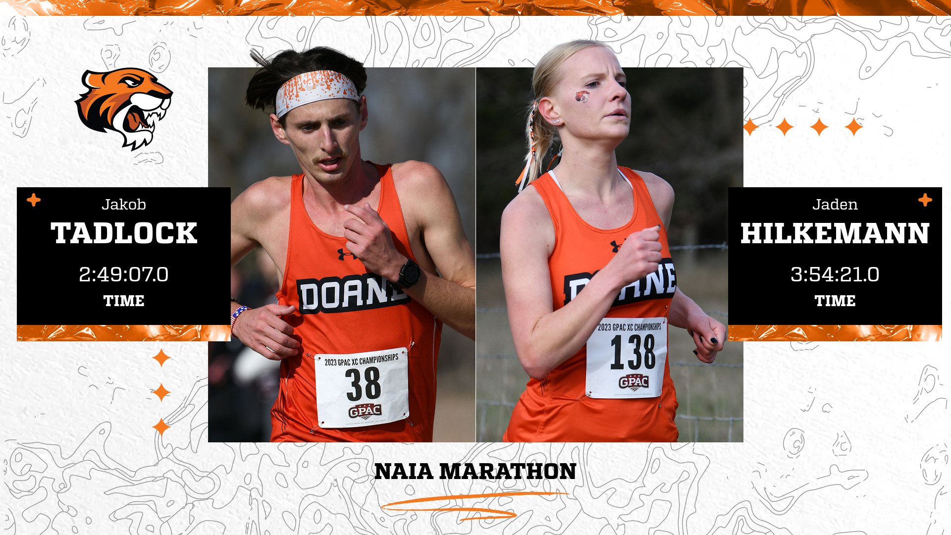 Tadlock, Hilkemann Compete in NAIA Marathon