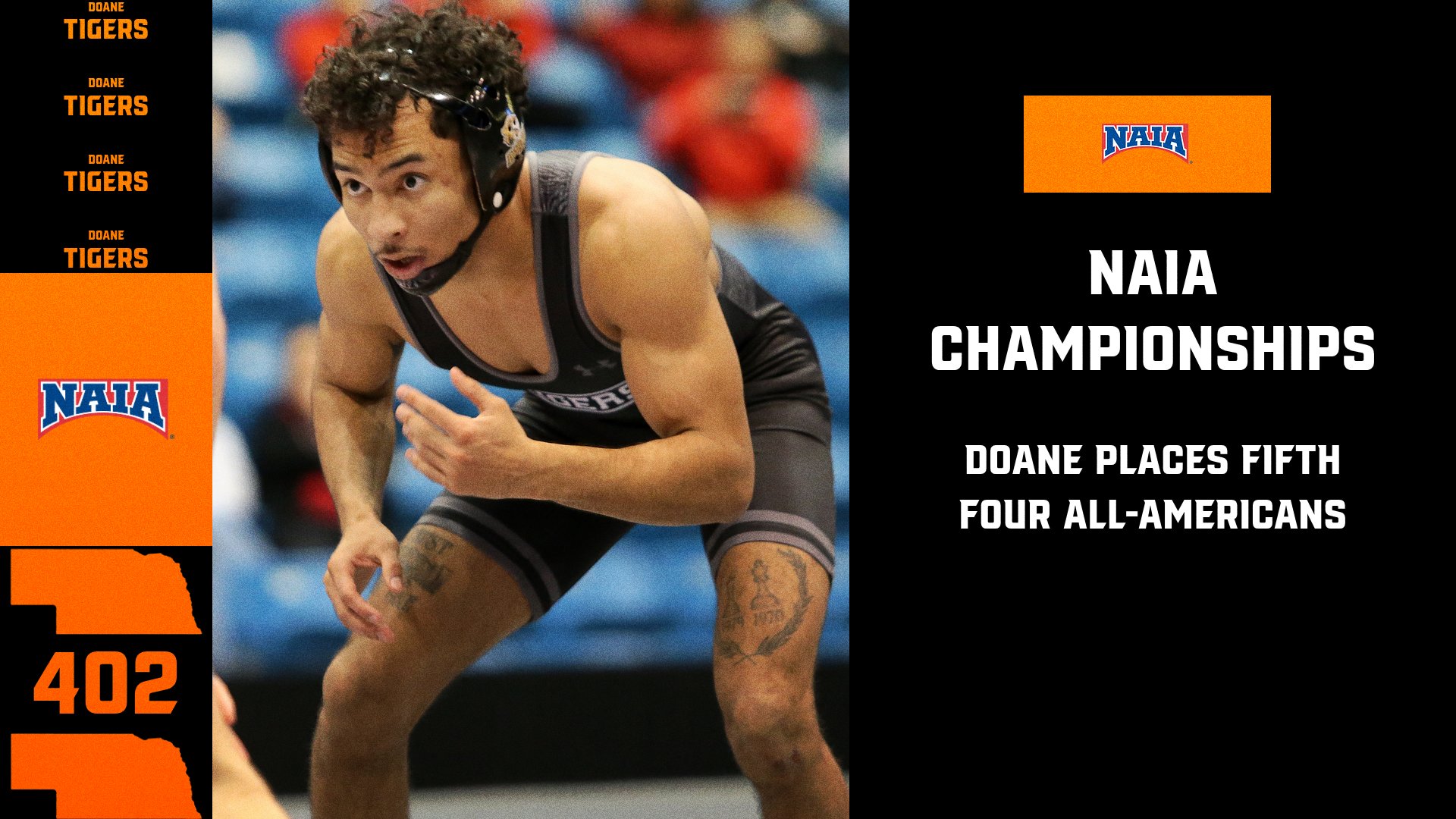 Harris Wins Title; Men's Wrestling Places Fifth at NAIA Championships